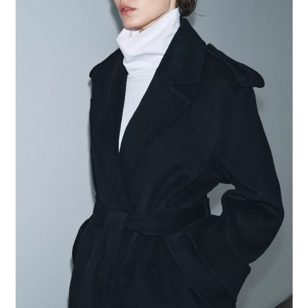 ZARA LONG WOOL BLEND COAT ZW COLLECTION LIMITED EDITION - Picture 10 of 15